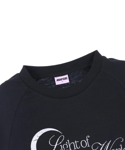 ANAP GｉRL（アナップガール）の「裾 フリル レース 切り替え トップス（Tシャツ/カットソー・キッズ・ホワイト/ブラック・M/S/XS）」の16枚目の写真