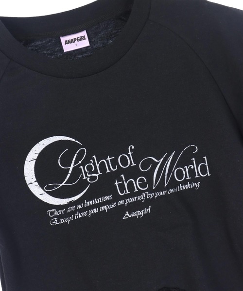 ANAP GｉRL（アナップガール）の「裾 フリル レース 切り替え トップス（Tシャツ/カットソー・キッズ・ホワイト/ブラック・M/S/XS）」の17枚目の写真