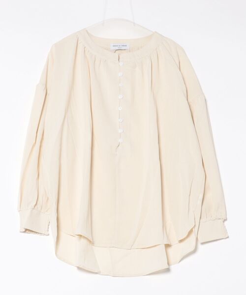 MAISON DE THERESE(メゾン ド テレーズ)の「Vネック ロングスリーブ シャツ(無地)(シャツ/ブラウス・レディース・アイボリー/ホワイト・FREE)」の9枚目の写真