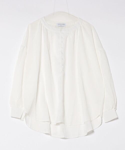 MAISON DE THERESE(メゾン ド テレーズ)の「Vネック ロングスリーブ シャツ(無地)(シャツ/ブラウス・レディース・アイボリー/ホワイト・FREE)」の10枚目の写真