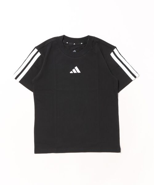 adidas（アディダス）の「adidas/アディダス 半袖 Tシャツ キッズ ロゴ スリーストライプス エッセンシャルズ KRG92（Tシャツ/カットソー・キッズ・ブラック×ホワイト/ホワイト×ブラック・130cm/140cm/150cm/160cm）」の9枚目の写真
