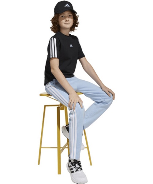 adidas（アディダス）の「adidas/アディダス 半袖 Tシャツ キッズ ロゴ スリーストライプス エッセンシャルズ KRG92（Tシャツ/カットソー・キッズ・ブラック×ホワイト/ホワイト×ブラック・130cm/140cm/150cm/160cm）」の7枚目の写真