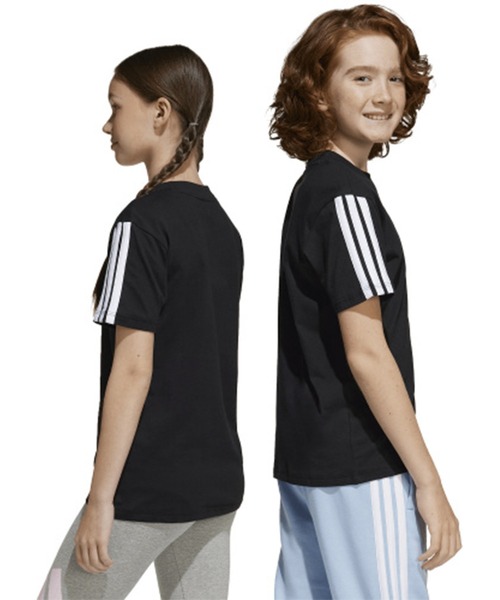 adidas（アディダス）の「adidas/アディダス 半袖 Tシャツ キッズ ロゴ スリーストライプス エッセンシャルズ KRG92（Tシャツ/カットソー・キッズ・ブラック×ホワイト/ホワイト×ブラック・130cm/140cm/150cm/160cm）」の8枚目の写真