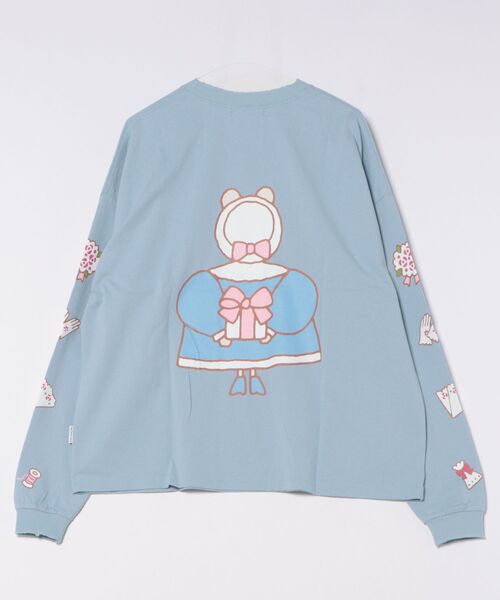 Little sunny bite(リトルサニーバイト)の「《Little Sunny Bite》MARRONCREAM x little sunny bite long tee(Tシャツ/カットソー・レディース・ホワイト/ブルー/ブラック・SMALL/MEDIUM)」の4枚目の写真