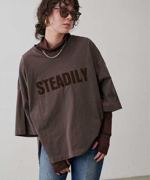 LARUTA(ラルータ)の「【LARUTA】メッシュチュールタートルプルオーバー(Tシャツ/カットソー・レディース・ピンク/ダークブラウン/ブラック/オフホワイト・FREE)」の21枚目の写真
