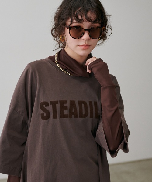 LARUTA(ラルータ)の「【LARUTA】メッシュチュールタートルプルオーバー(Tシャツ/カットソー・レディース・ピンク/ダークブラウン/ブラック/オフホワイト・FREE)」の20枚目の写真