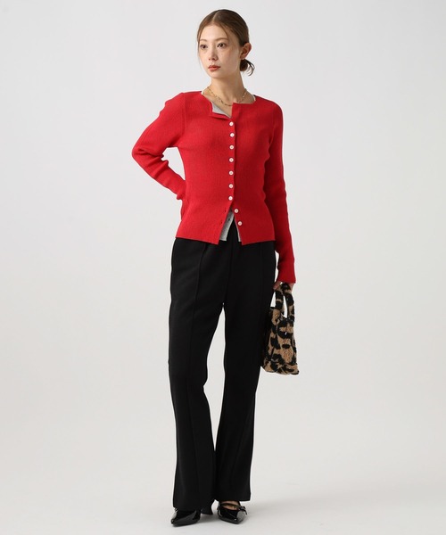 BAYFLOW（ベイフロー）の「[ストレッチ入り]カットジョーゼットフレアパンツ（その他パンツ・レディース・シルバーグレー/ブルー/ブラック・FREE）」の10枚目の写真