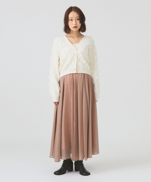 Ray BEAMS（レイビームス）の「シアーギャザーフレアースカート（スカート・レディース・ブラック/ベージュ/ブルー系その他2・0/1）」の8枚目の写真