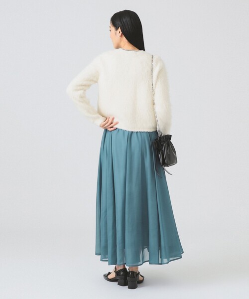 Ray BEAMS（レイビームス）の「シアーギャザーフレアースカート（スカート・レディース・ブラック/ベージュ/ブルー系その他2・0/1）」の13枚目の写真