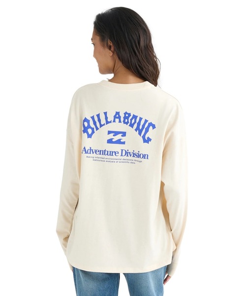 BILLABONG(ビラボン)の「BILLABONG レディース 【A/DIV.】ADIV LOGO WARM LS TE ロンT 【BOX LOOSE】【2025年秋冬モデル】/ビラボンバックプリントボックスシルエット長袖ロンT(Tシャツ/カットソー・レディース・アイボリー/ブルー系その他/ブラック系その他・MEDIUM/LARGE)」の1枚目の写真