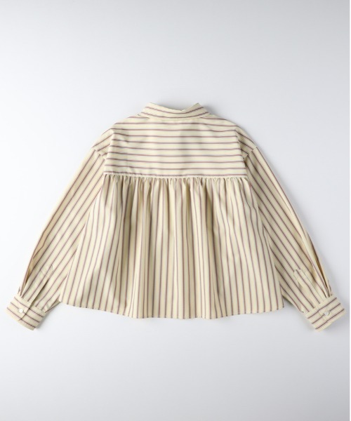 Right-on（ライトオン）の「【HONEYSUCKLE ROSE】ストライプショートシャツ (お手入れ楽/トレンド）（シャツ/ブラウス・レディース・イエロー/ブルー/ブラック・S/M/L）」の15枚目の写真