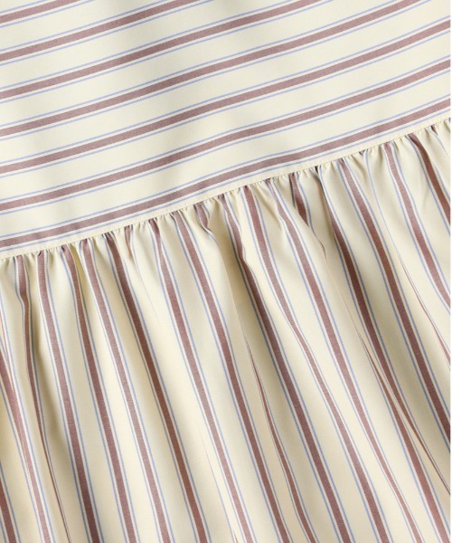 Right-on（ライトオン）の「【HONEYSUCKLE ROSE】ストライプショートシャツ (お手入れ楽/トレンド）（シャツ/ブラウス・レディース・イエロー/ブルー/ブラック・S/M/L）」の19枚目の写真