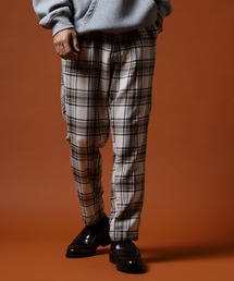 FUNALIVE | 先染めアンクルテーパードチェックパンツ unisex(スラックス)