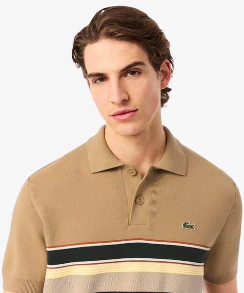 LACOSTE(ラコステ)の「フレンチメイドポロカラーニット(ニット/セーター・メンズ・ベージュ・2/4/3/5)」の2枚目の写真
