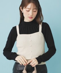 index | ミニモールラメビスチェキャミ/アンサンブル対応【洗濯機OK】(ニット/セーター)