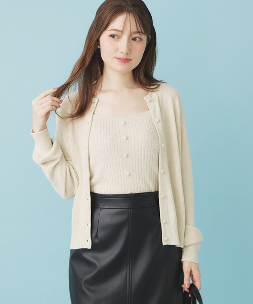 セール】ミニモールラメビスチェキャミ/アンサンブル対応【洗濯機OK