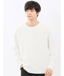 TAKA-Q（タカキュー）の「【綿混 ストレッチ】タカキュー ソロナ天竺 クルーネック 長袖Tシャツ（Tシャツ/カットソー・メンズ）」