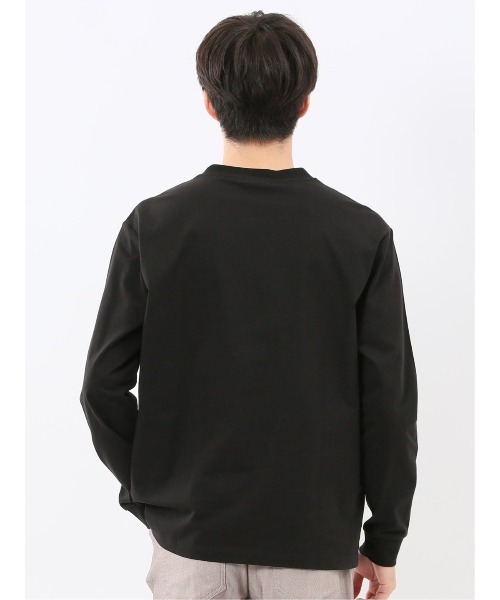 TAKA-Q（タカキュー）の「【綿混 ストレッチ】タカキュー ソロナ天竺 クルーネック 長袖Tシャツ（Tシャツ/カットソー・メンズ・ホワイト/ライトグレー/ダークグリーン/ブラック・X-LARGE/MEDIUM/LARGE）」の9枚目の写真