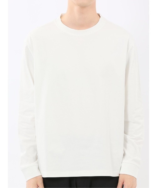 TAKA-Q（タカキュー）の「【綿混 ストレッチ】タカキュー ソロナ天竺 クルーネック 長袖Tシャツ（Tシャツ/カットソー・メンズ・ホワイト/ライトグレー/ダークグリーン/ブラック・X-LARGE/MEDIUM/LARGE）」の21枚目の写真