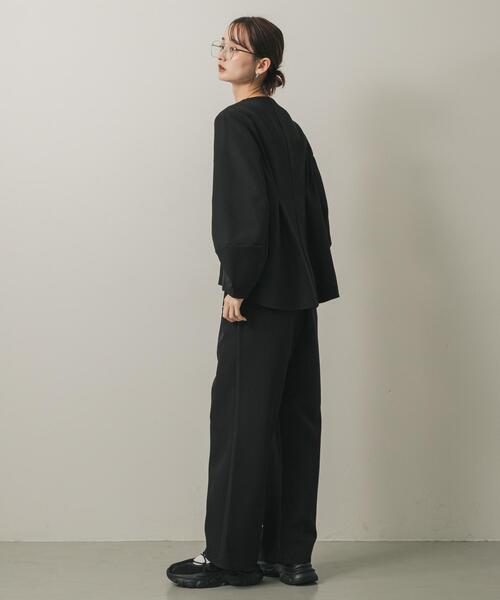 SENSE OF PLACE by URBAN RESEARCH（センスオブプレイスバイアーバンリサーチ）の「ウエストタックジャケットセットアップ（セットアップ・レディース・ブラック/グレー/ベージュ・SMALL/MEDIUM）」の6枚目の写真