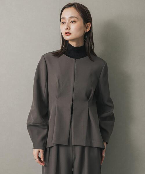 SENSE OF PLACE by URBAN RESEARCH（センスオブプレイスバイアーバンリサーチ）の「ウエストタックジャケットセットアップ（セットアップ・レディース・ブラック/グレー/ベージュ・SMALL/MEDIUM）」の10枚目の写真