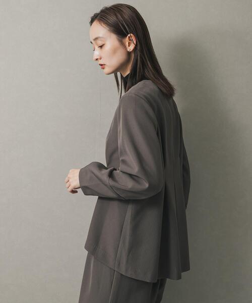 SENSE OF PLACE by URBAN RESEARCH（センスオブプレイスバイアーバンリサーチ）の「ウエストタックジャケットセットアップ（セットアップ・レディース・ブラック/グレー/ベージュ・SMALL/MEDIUM）」の11枚目の写真