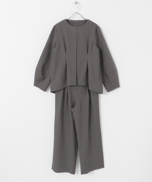 SENSE OF PLACE by URBAN RESEARCH（センスオブプレイスバイアーバンリサーチ）の「ウエストタックジャケットセットアップ（セットアップ・レディース・ブラック/グレー/ベージュ・SMALL/MEDIUM）」の17枚目の写真