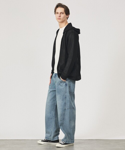 ABAHOUSE（アバハウス）の「メッシュニット ダブルジップパーカー（パーカー・メンズ・ベージュ/ブラック/オレンジ・48/46/44）」の15枚目の写真