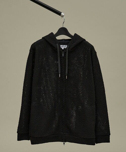 ABAHOUSE（アバハウス）の「メッシュニット ダブルジップパーカー（パーカー・メンズ・ベージュ/ブラック/オレンジ・48/46/44）」の14枚目の写真