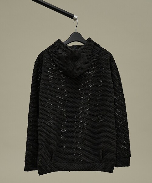 ABAHOUSE（アバハウス）の「メッシュニット ダブルジップパーカー（パーカー・メンズ・ベージュ/ブラック/オレンジ・48/46/44）」の13枚目の写真