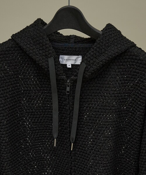 ABAHOUSE（アバハウス）の「メッシュニット ダブルジップパーカー（パーカー・メンズ・ベージュ/ブラック/オレンジ・48/46/44）」の21枚目の写真
