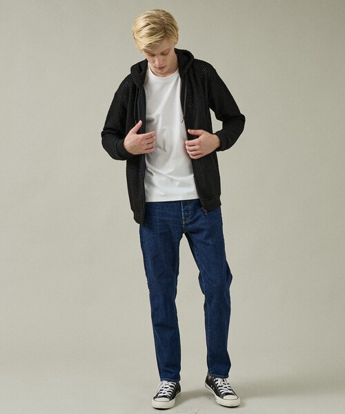 ABAHOUSE（アバハウス）の「メッシュニット ダブルジップパーカー（パーカー・メンズ・ベージュ/ブラック/オレンジ・48/46/44）」の20枚目の写真