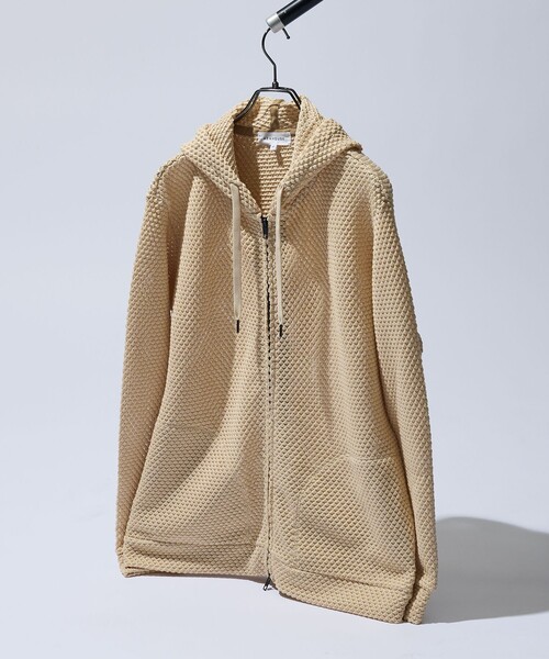 ABAHOUSE（アバハウス）の「メッシュニット ダブルジップパーカー（パーカー・メンズ・ベージュ/ブラック/オレンジ・48/46/44）」の10枚目の写真