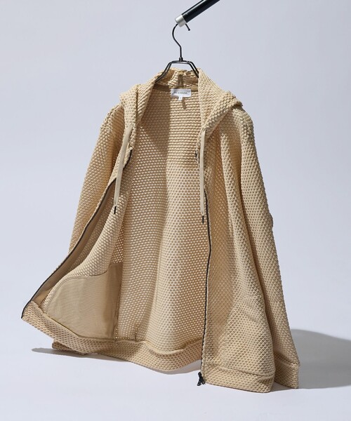 ABAHOUSE（アバハウス）の「メッシュニット ダブルジップパーカー（パーカー・メンズ・ベージュ/ブラック/オレンジ・48/46/44）」の11枚目の写真