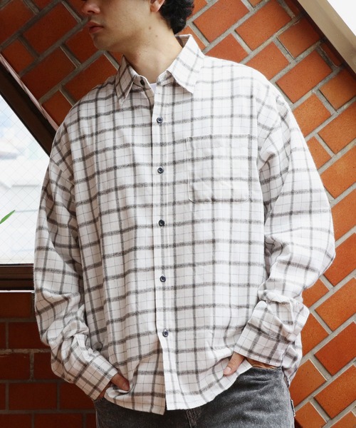 ８(eight)（エイト）の「チェックネルシャツ（シャツ/ブラウス・メンズ・ブラック/ブルー/グレー/ホワイト・MEDIUM/LARGE）」の8枚目の写真