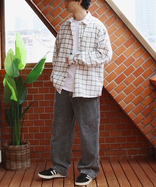 ８(eight)（エイト）の「チェックネルシャツ（シャツ/ブラウス・メンズ・ブラック/ブルー/グレー/ホワイト・MEDIUM/LARGE）」の9枚目の写真