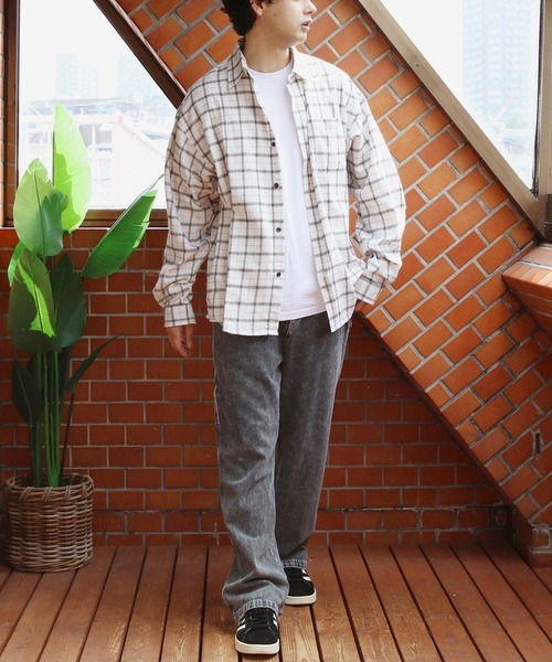 ８(eight)（エイト）の「チェックネルシャツ（シャツ/ブラウス・メンズ・ブラック/ブルー/グレー/ホワイト・MEDIUM/LARGE）」の11枚目の写真