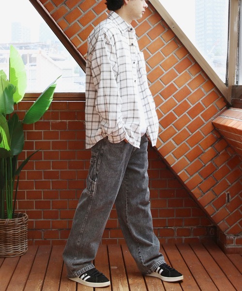 ８(eight)（エイト）の「チェックネルシャツ（シャツ/ブラウス・メンズ・ブラック/ブルー/グレー/ホワイト・MEDIUM/LARGE）」の12枚目の写真