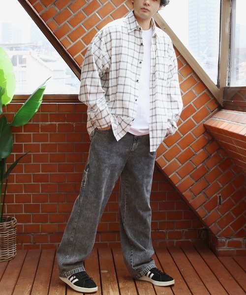 ８(eight)（エイト）の「チェックネルシャツ（シャツ/ブラウス・メンズ・ブラック/ブルー/グレー/ホワイト・MEDIUM/LARGE）」の13枚目の写真