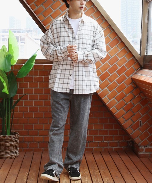 ８(eight)（エイト）の「チェックネルシャツ（シャツ/ブラウス・メンズ・ブラック/ブルー/グレー/ホワイト・MEDIUM/LARGE）」の15枚目の写真