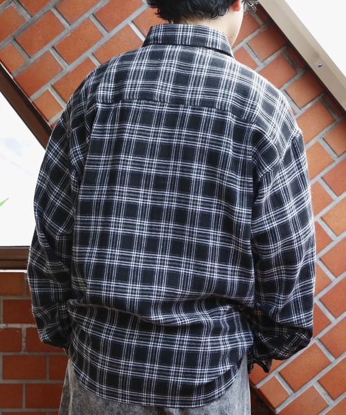 ８(eight)（エイト）の「チェックネルシャツ（シャツ/ブラウス・メンズ・ブラック/ブルー/グレー/ホワイト・MEDIUM/LARGE）」の18枚目の写真