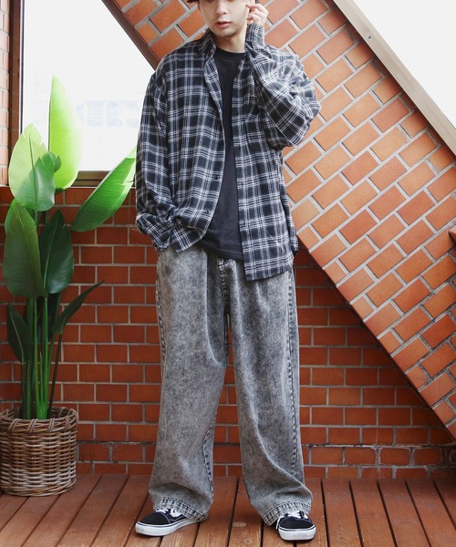 ８(eight)（エイト）の「チェックネルシャツ（シャツ/ブラウス・メンズ・ブラック/ブルー/グレー/ホワイト・MEDIUM/LARGE）」の19枚目の写真