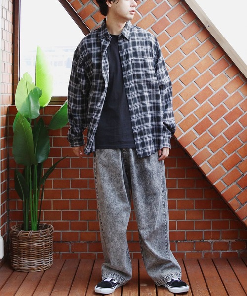 ８(eight)（エイト）の「チェックネルシャツ（シャツ/ブラウス・メンズ・ブラック/ブルー/グレー/ホワイト・MEDIUM/LARGE）」の20枚目の写真