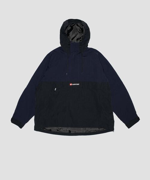 LOTTO（ロット）の「LOTTO　TWO-TONE ANORAK（ナイロンジャケット・メンズ・ブラック/ブルー/グリーン・XX-LARGE/MEDIUM/LARGE/X-LARGE）」の4枚目の写真