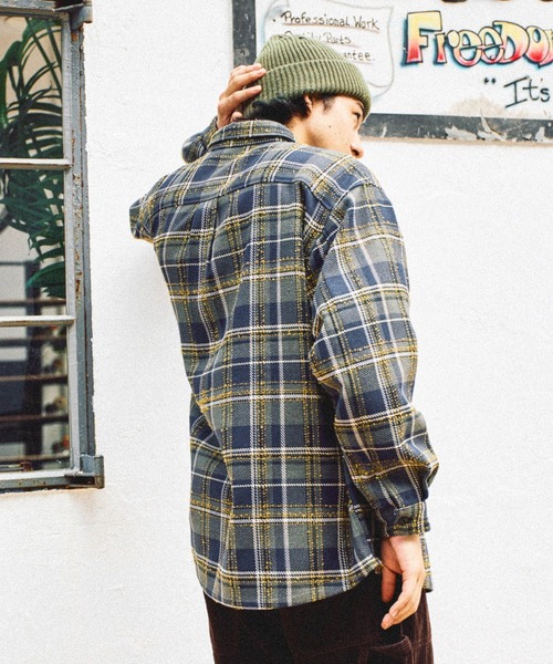 niko and...(ニコアンド)の「ヘビーウェイトチェックシャツ(シャツ/ブラウス・メンズ・グリーン/オレンジ・MEDIUM/LARGE)」の12枚目の写真