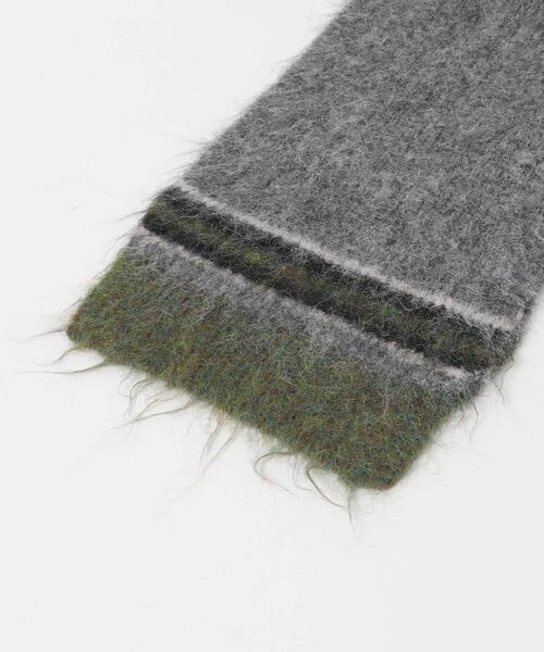 KBF(ケイビーエフ)の「エンドボーダーデザインマフラー(マフラー・レディース・キャメル/グレー/ブラック・ONE)」の10枚目の写真