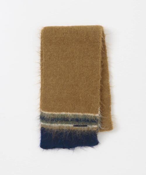 KBF(ケイビーエフ)の「エンドボーダーデザインマフラー(マフラー・レディース・キャメル/グレー/ブラック・ONE)」の21枚目の写真