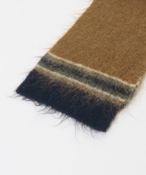 KBF(ケイビーエフ)の「エンドボーダーデザインマフラー(マフラー・レディース・キャメル/グレー/ブラック・ONE)」の20枚目の写真