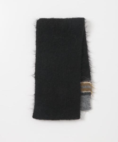 KBF(ケイビーエフ)の「エンドボーダーデザインマフラー(マフラー・レディース・キャメル/グレー/ブラック・ONE)」の16枚目の写真