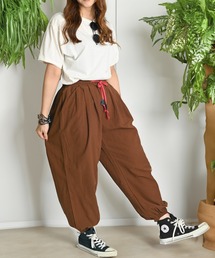 レディースのパンツ（ブラウン/茶色系・サルエル）ファッション